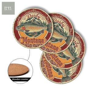 Darby, Montana Eco-Friendly Wooden Coasters