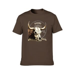 Coffee Brown Varying Bull, Fly Fish, Rodeo, Bison Men's Short Sleeve T-shirt