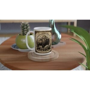 Darby Montana Bison Ceramic Mug – 15oz Wildlife Coffee Cup