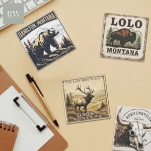 Elegant Personalized Ceramic Coasters with 4 Unique Styles